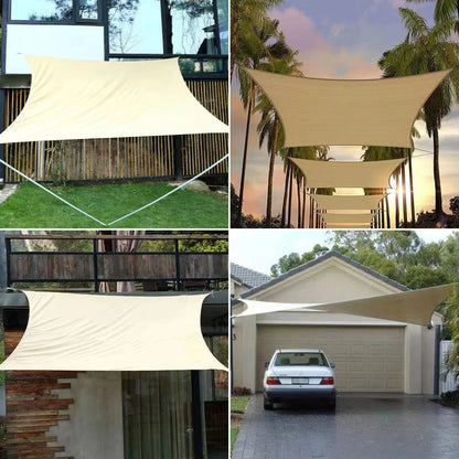 300D Waterproof Sun Shelter Sunshade Protection Shade Sail Awning Camping Shade Cloth Large For Outdoor Canopy Garden Patio