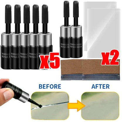Car Glass Scratch Repair Fluid Agent Set, Vidro da janela do pára-brisas, Nano Crack, CrackResin Repair Tools, Auto Acessório