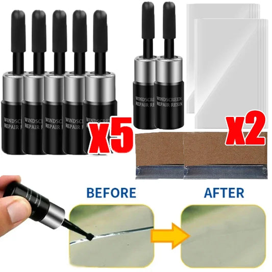 Car Glass Scratch Repair Fluid Agent Set, Vidro da janela do pára-brisas, Nano Crack, CrackResin Repair Tools, Auto Acessório