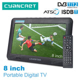 LEADSTAR D8 Portable TV 8 Inch DVB-T2 ATSC ISDB-T tdt DTT Digital and Analog Mini Small Car Television Support TF MP4 H.265 AC3