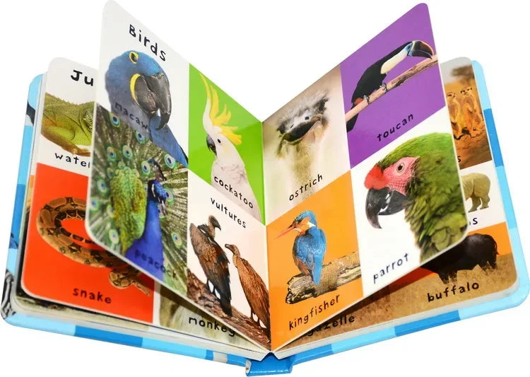 Montessori First 100 English Words Learning Cardboard Book Animals Colors Numbers Language Physical Picture Teaching Aids
