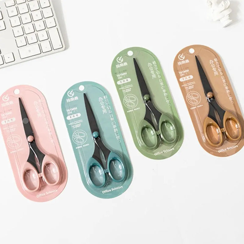 Color Scissor Stainless Steel Blade Safe Design Paper Cutting Scissors for Fine Art Diary Album Craft Office School Supplies