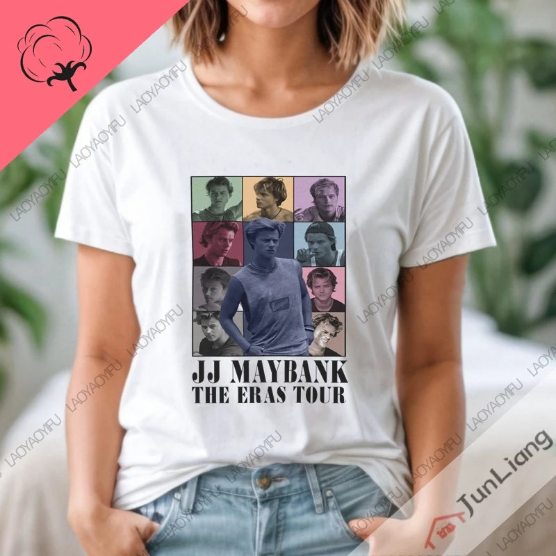 JJ Maybank T-shirt Men's Aesthetic Graphic Pogue Life T-shirt Unisex Vintage Harajuku Loose Stylish Casual 100% cotton Shirt