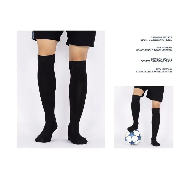 Football Soccer Socks Breathable Outdoor Sports Rugby Stockings Over Knee High Volleyball Baseball Hockey Kids Adults Long Socks