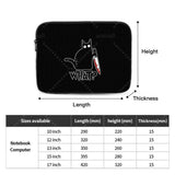 Black Cat Laptop Bag Tablet Notebook Case For Hp Dell Lenovo Computer For Macbook Air Pro Retina 10-17 Sleeve