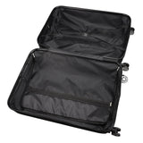 Anajqaqia 3 Pieces Suitcase Set, Hard-Shell Luggage Set Made of ABS, with  Combination Lock Hand and Telescopic Handle, Black