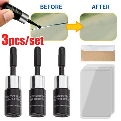 Car Glass Scratch Repair Fluid Agent Set  Windscreen Window Glass Nano Scratch Crack CrackResin Repair Agent Tools