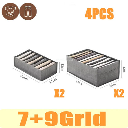 organizer for drawers Clothes Organizer Pants Jeans Storage Box Cabinet Drawer Organizer Underwear Socks T-Shirt Wardrobe Storag