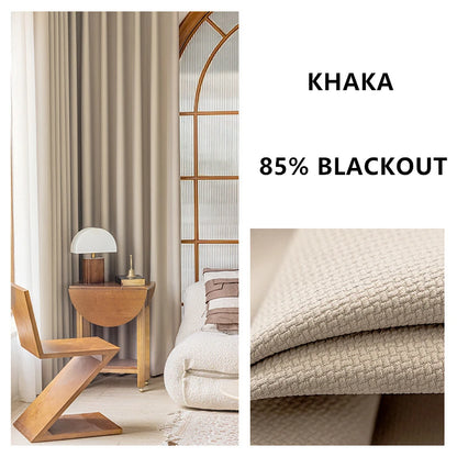 310cm Height Custom Made Thickened Solid Color Double-Sided Jacquard 80%-90% Blackout Living Room Curtains Bedroom Curtains