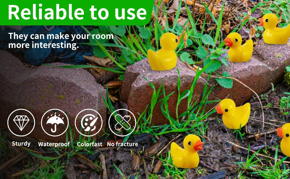 100/200Pc/set Mini Resin Ducks Tiny Duck Miniature Figures Bulk Little Duck Charms for Party, DIY Micro Landscape Decorations