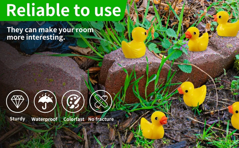 100/200Pc/set Mini Resin Ducks Tiny Duck Miniature Figures Bulk Little Duck Charms for Party, DIY Micro Landscape Decorations