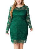 GIBSIE-2024 Primavera Verano Mujer Vestido de Encaje Blanco Manga Larga Cremallera Vestido Midi Sexy Fiesta de Noche Elegante Talla Grande 