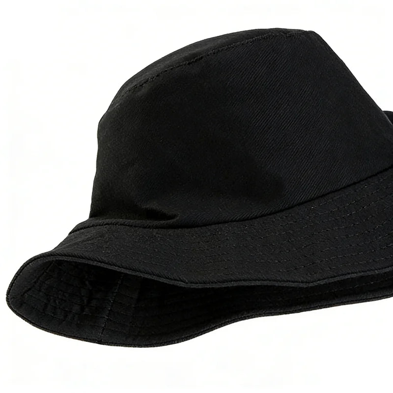 Spring Summer Unisex Solid Color Fisherman Cap Foldable Bucket Hat Outdoor Sunscreen Hat Fashionable Double-Sided Basin Hat