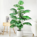 52-125cm/49.2in  Artificial Palm Tree Tropical Fake Plant Green Plastic Palm Leaf Branches Suitable for Home Garden Decoration