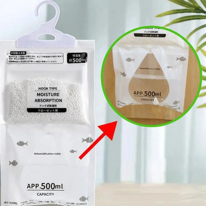 10 pçs absorvedor de umidade pendurado roupas de secagem desumidificador guarda-roupa saco seco dessecante saco de absorção de umidade