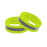 Braçadeira elástica reflexiva para crianças Pulseira de tornozelo e perna Refletor de segurança para ciclismo noturno ao ar livre, corrida e corrida, 1 par
