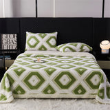 Flannel Warmth Autumn Winter Blanket Keep Warm Comfortable Jacquard King Size Blankets Skin Friendly Geometric Nap Comforter