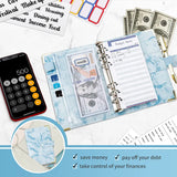 New A6 Budget Plan Notebook Cash Envelope Saving Money 6-Hole Binder for Financial Management A6 Loose-Leaf Notebook Binder