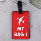 New PVC Soft Glue Airplane Luggage Tag Card Cover Name Labels Suitcase ID Address Hang Tag Boarding Pass Labels Travel Access