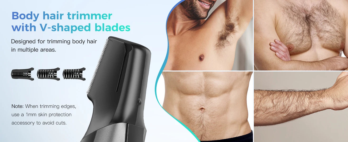 Kensen S30 4-in-1 Cordless Hair Clipper LED Display Men's Beard/Nose Trimmer Rechargeable Barber Grooming Kit Hair Cutting Machine