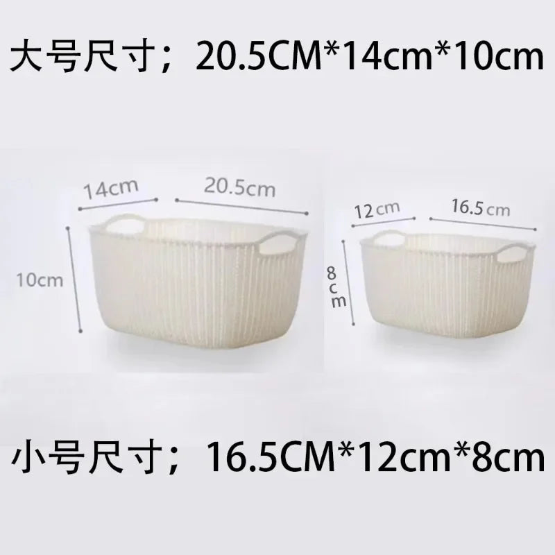 Home Accessories Plastic Washing Storage Basket for Kitchen Snack Box Bathroom Shower Frame