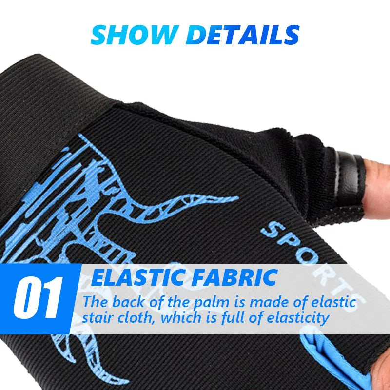 Guantes de entrenamiento de pesas pesadas para gimnasio, fitness, para hombres y mujeres, culturismo, medio dedo, antideslizantes, soporte de muñeca, levantamiento de pesas, deportes