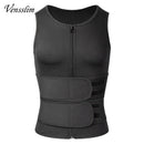 Vensslim Men Body Shaper Waist Trainer Vest Slimming Shirt Sauna Sweat Compression Undershirt Shapewear Fat Burner Workout Tops