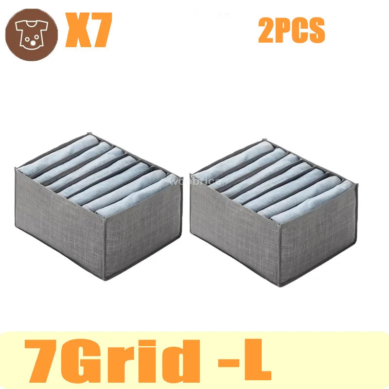 organizer for drawers Clothes Organizer Pants Jeans Storage Box Cabinet Drawer Organizer Underwear Socks T-Shirt Wardrobe Storag