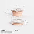 Collapsible Food Storage Containers Silicone Lunch Box with Lid Food Bowls Kitchen Stackable Lunch Box for Pantry Freezer Safe