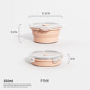 Collapsible Food Storage Containers Silicone Lunch Box with Lid Food Bowls Kitchen Stackable Lunch Box for Pantry Freezer Safe