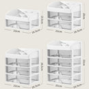 Caja de almacenamiento estilo cajón transparente para guardar joyas y productos para el cuidado de la piel, organizador de escritorio de alta capacidad, a prueba de polvo y desorden.