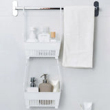 Sundries Hanging Basket Storage Drain Bag Shower Baskets with Hook Makeup for Kitchen Bathroom