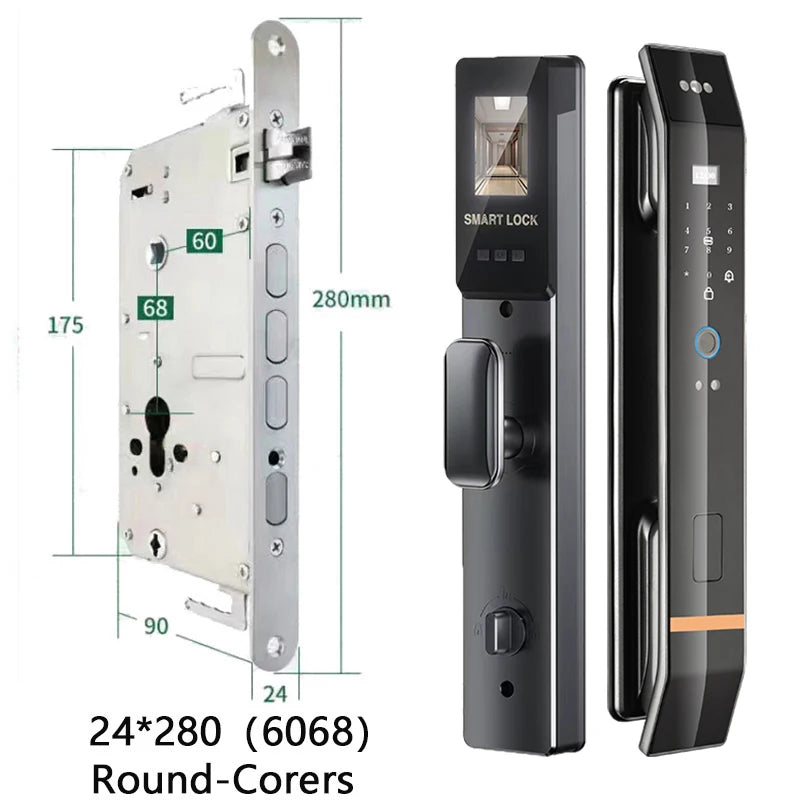 3D Face Smart Door Lock Biometric Recognition Fingerprint Password IC Card APP Wifi Lock Unlock for Home House Apartment