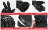 KEMiMOTO Winter Motorcycle Gloves CE Protective Black Guantes Moto Invierno Warm Touch Screen Waterproof Windproof Gloves