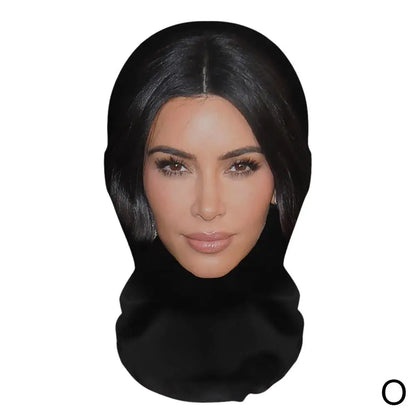 Máscara creativa de Kanye con impresión 3D, malla elástica, máscara facial completa, tocado para cosplay, artículos novedosos, accesorios de fiesta para cosplay para hombres y mujeres