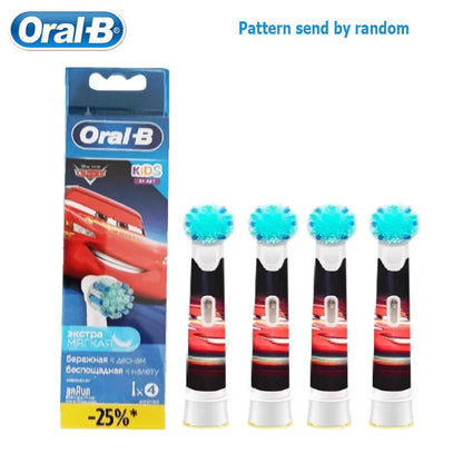 Recambio de cabezales de repuesto para cepillo de dientes eléctrico Oral B EB10 Kids, con cerdas suaves y cabezal redondo pequeño, ideal para limpieza dental de Spiderman y Frozen.