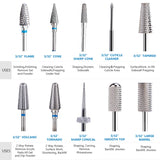 1pc Nail Drill Bit Rotate Burr Milling Nail Cutter Bits Electric Drill Machine For Manicure Pedicure Tools