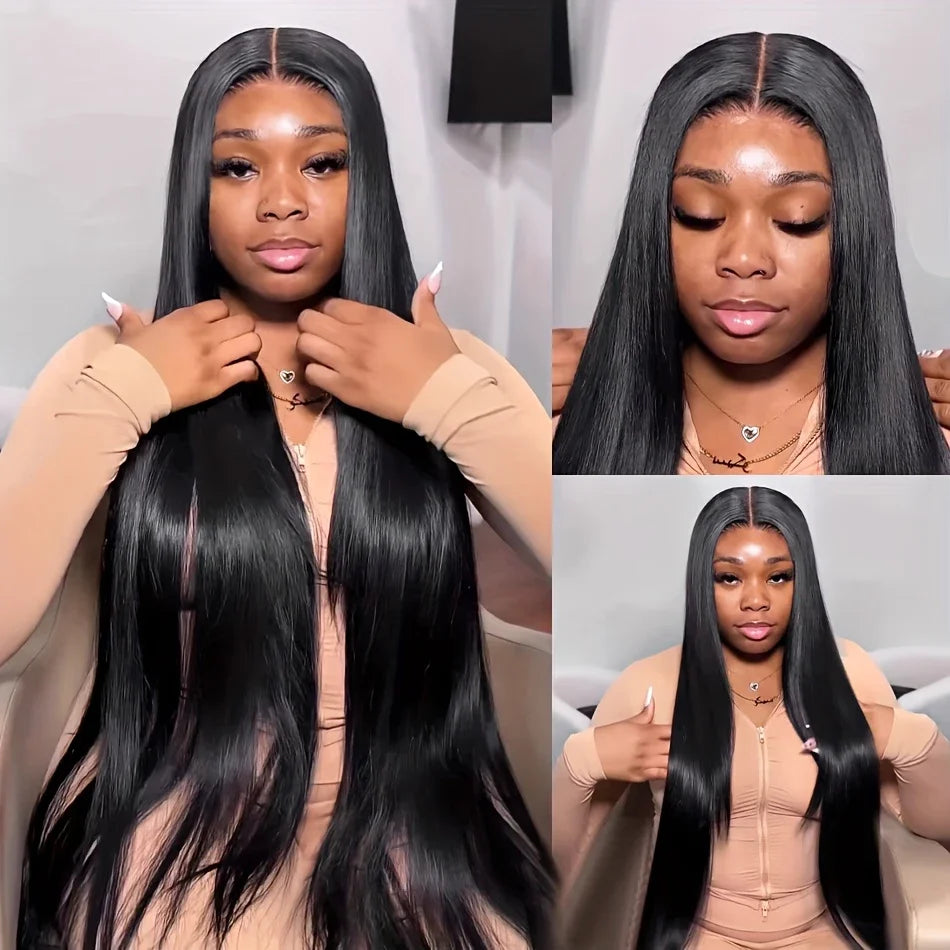 200 Density 13x4 13x6 HD Lace Frontal Human Hair Wigs Straight 360 Lace Frontal Wig Pre-Plucked 5x5 Closure Lace Wig Remy Hair