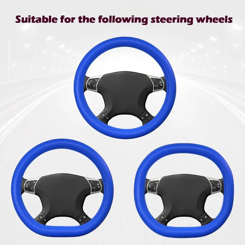 Car Silicone Steering Wheel Cover Men's And Women's Summer Fashion Sweat Wicking Non-slip All-season Model Thin And Soft