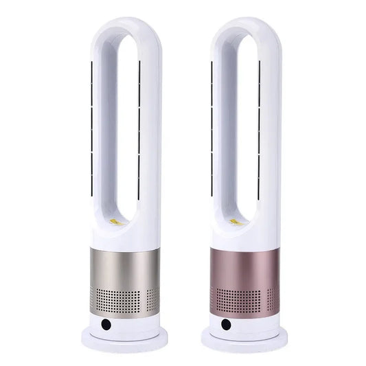 Bladeless Electric Tower Fan with Cold & Warm Air Cooling Standing Air Conditioner Heater with Timer Remote Control