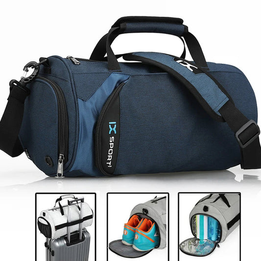 Bolsa de gimnasio grande IX, bolsas de fitness, bolsas de entrenamiento en seco y húmedo para hombres, para yoga, zapatos, viajes, bolsos de hombro, multifunción, para hacer ejercicio, bolsa de natación