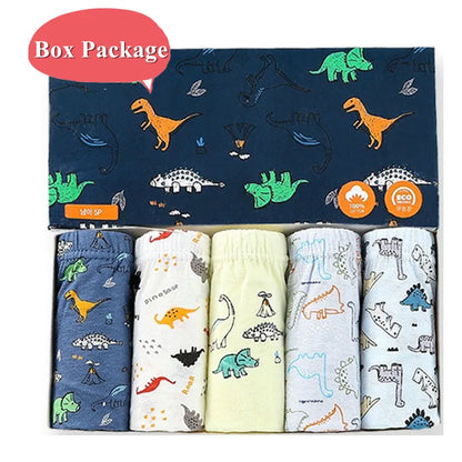 Exquisite Boxed 5-Piece Boys Underwear Soft Breathable Cotton Children Boys Briefs Spider-Man Cartoon Kids Triangle Knickers