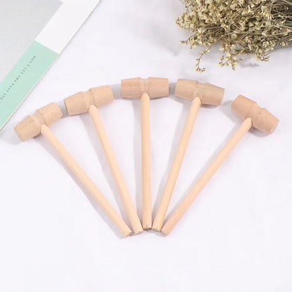 1/2/3/5/10Pcs Wooden Hammer Houten Hammer Mallet Hammer Carving Tool Lederen Craft Sieraden Maken Hammer Tool