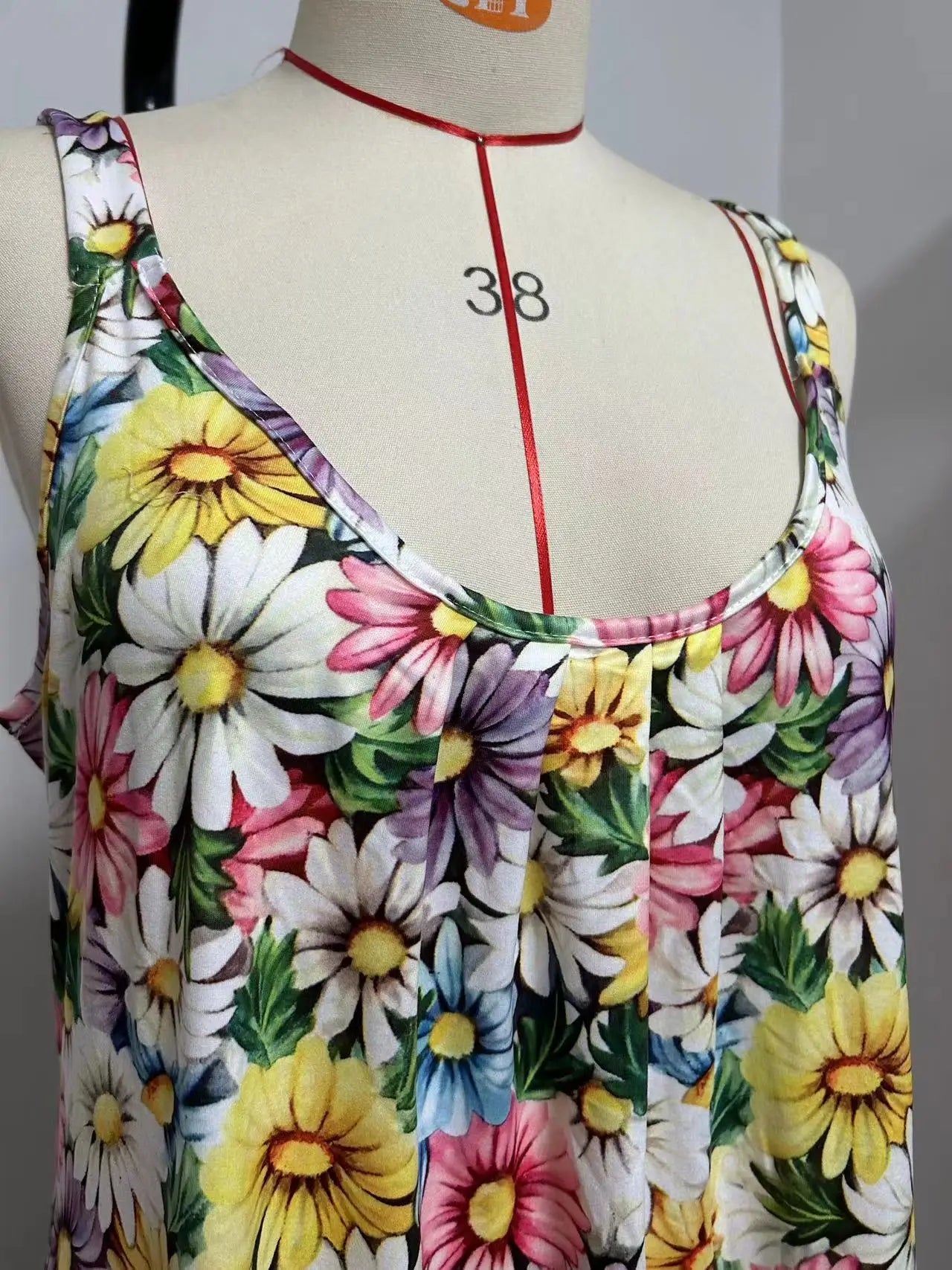 2024 aliexpress transfronteiriço europeu e americano plus size verão novo feminino impresso doce feriado vestido de verão