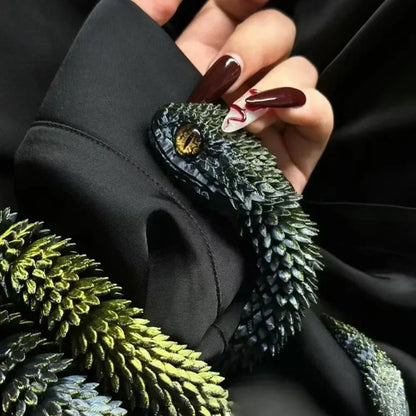 Figuras de serpiente con articulaciones giratorias impresas en 3D, adornos artesanales para el hogar, la oficina, el escritorio, el jardín, el paisaje, etc.