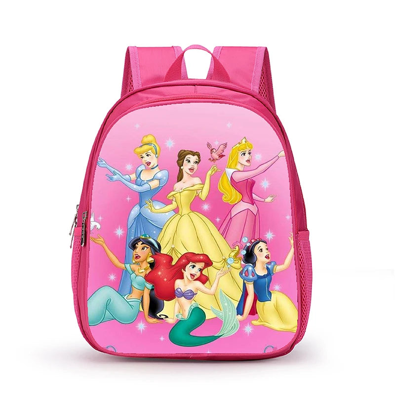 12 Inch Disney Snow White Princess School Bags for Kindergarten Children kids School Backpack for Girls Boys Cartoon Backpacks