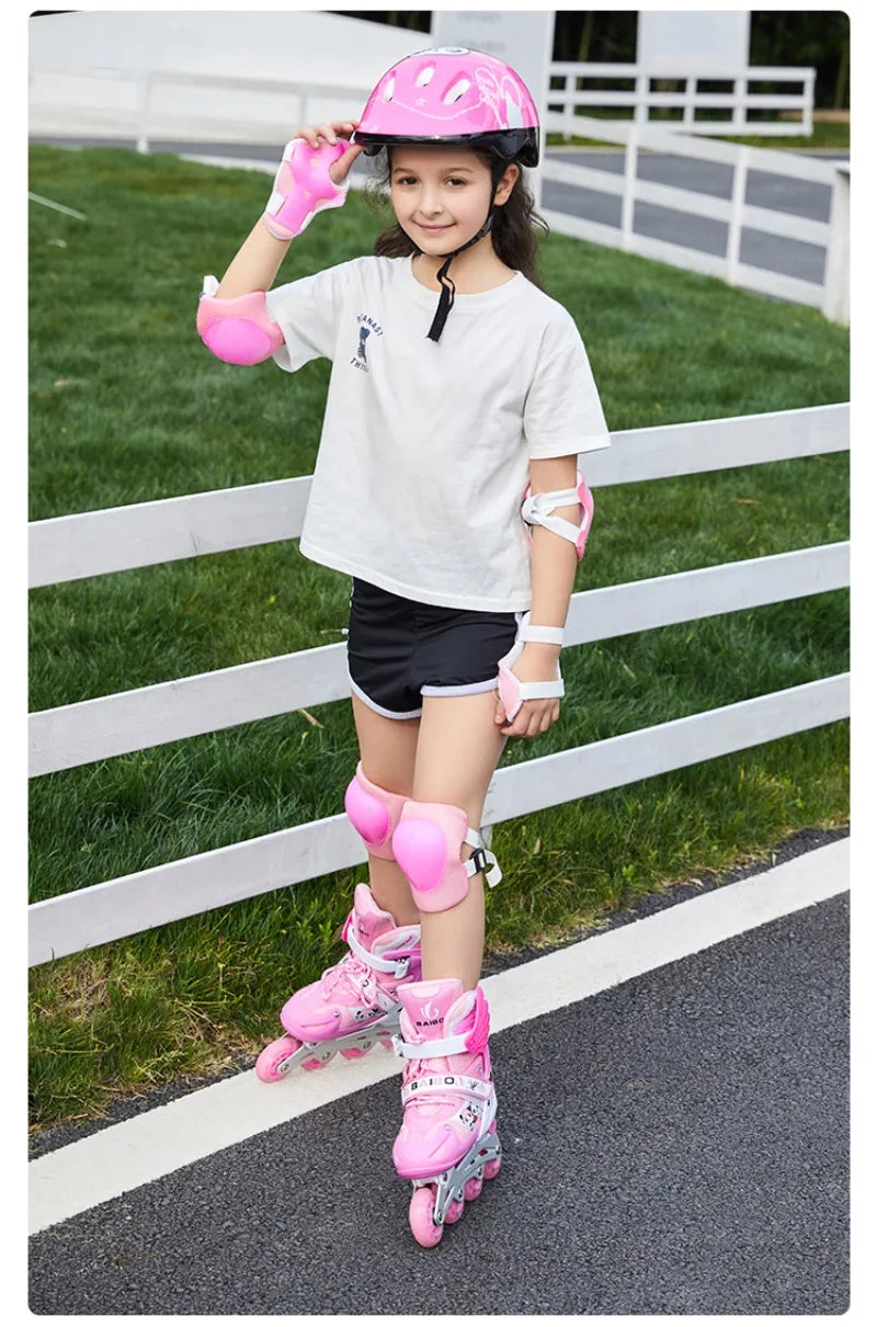 Factory Cheap Price Hot Selling in Stock Boys and Girls Skating Shoe Kids Inline Roller Quad Skates
