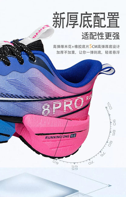 Marathon Air Cushion Men Sports Running Shoes Breathable Lightweight Women's Comfortable Athletic Nonskid Carbon Plate Sneakers