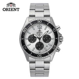 Relógio masculino cronógrafo solar diver em aço inox a prova de agua 200mm