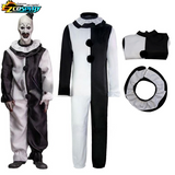 Art The Clown Cosplay Película Terrorifier 2 Art The Clown Cosplay Disfraz Mono Máscara Disfraces de Halloween Máscara para hombres y mujeres